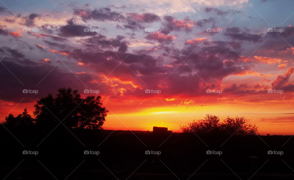 Beautiful sunset scenery