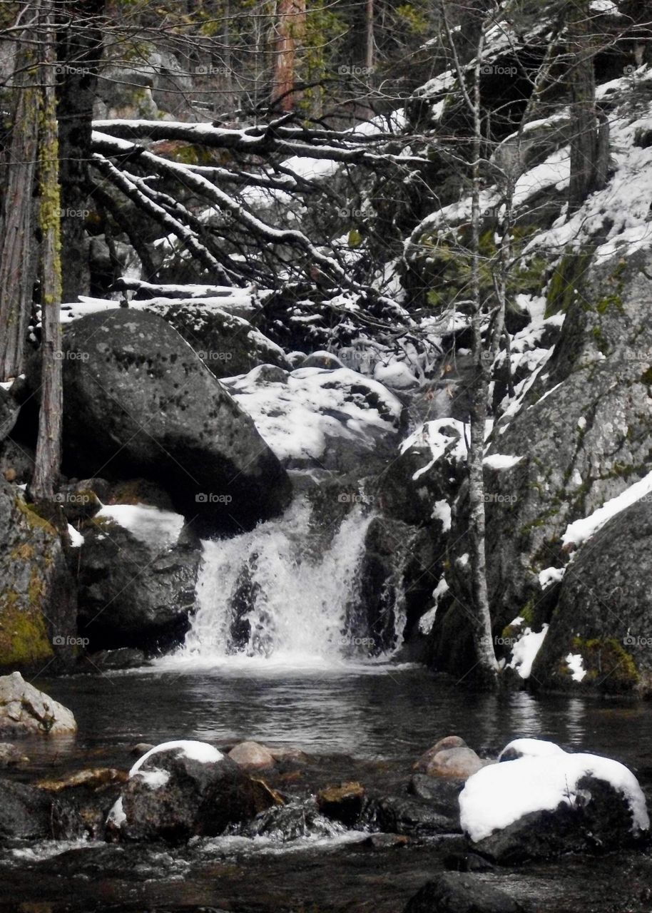 Mountain stream - waterfall 