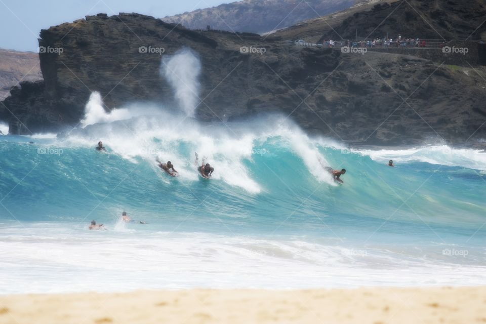 Boogie boarding 