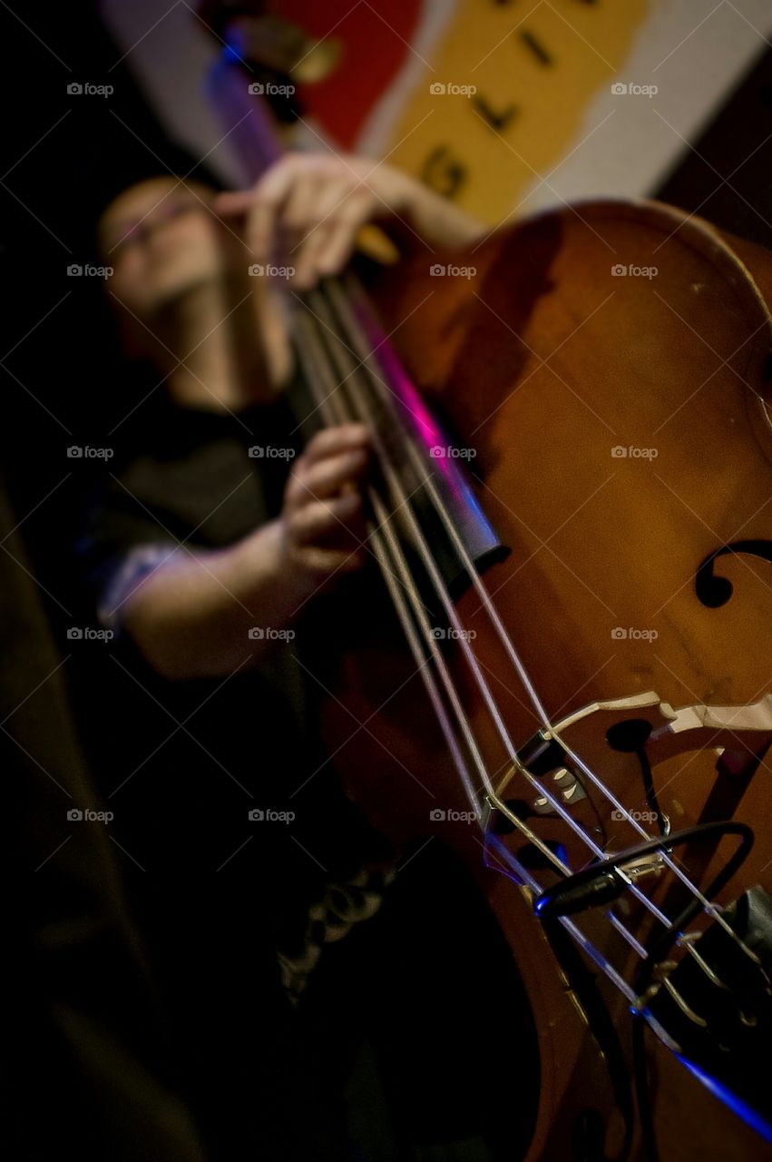 Playing Double Bass