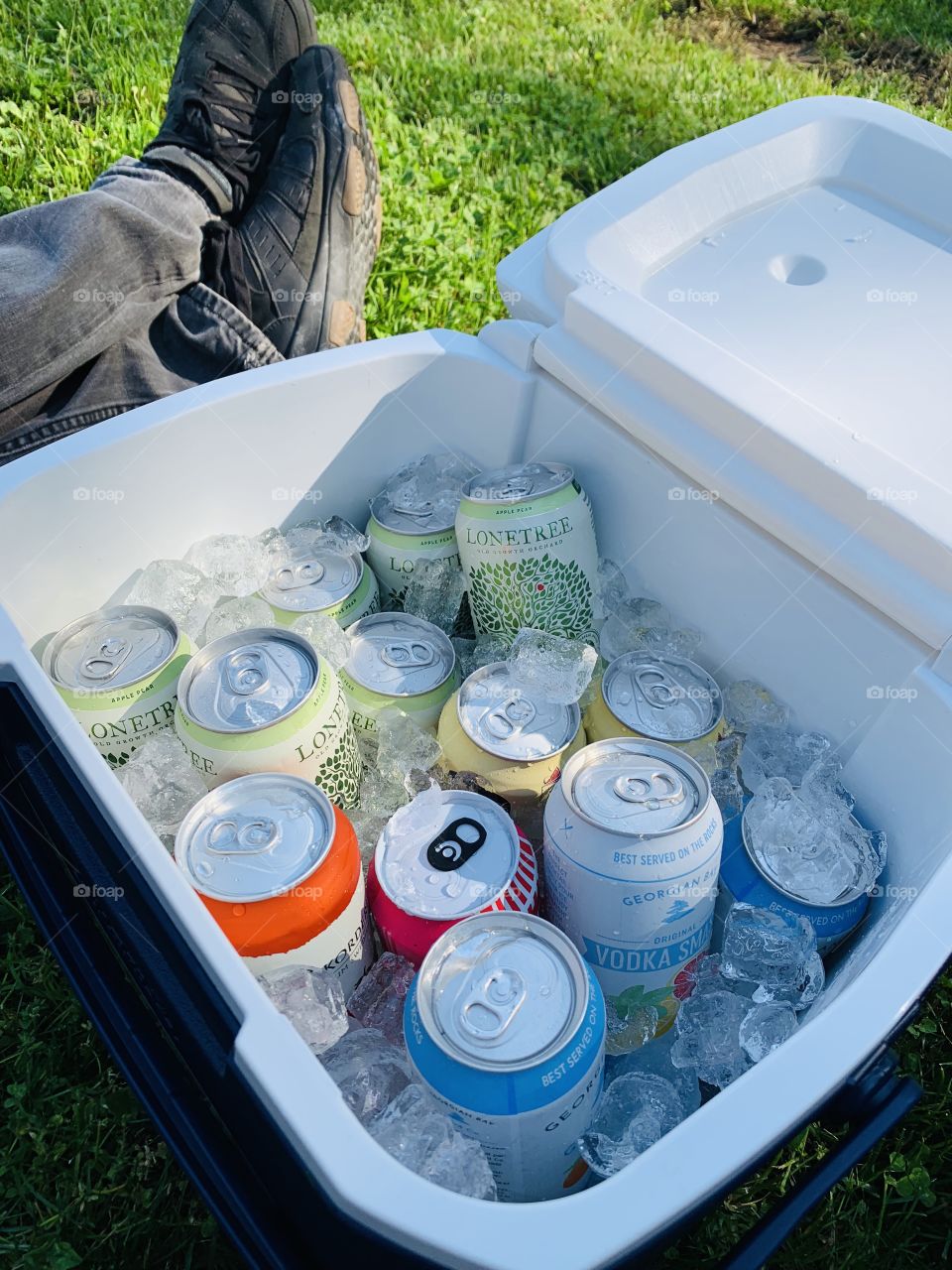 First hot day for summer 2019 calls for a cooler full of drinks 
