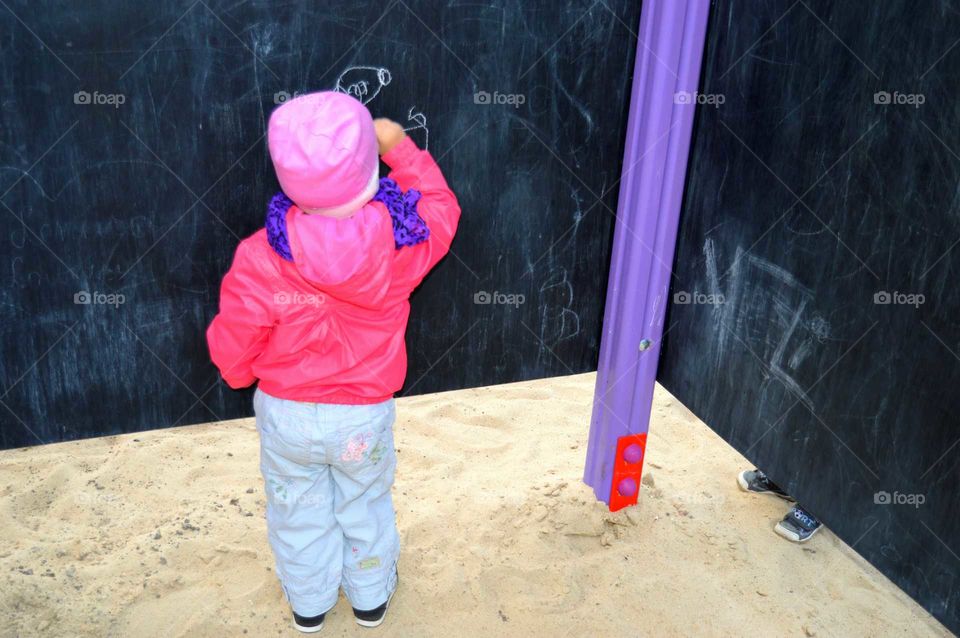 little girl on the playground