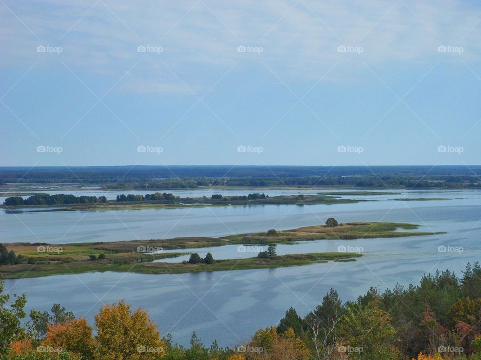 the Dnieper river in the city of Kyiv