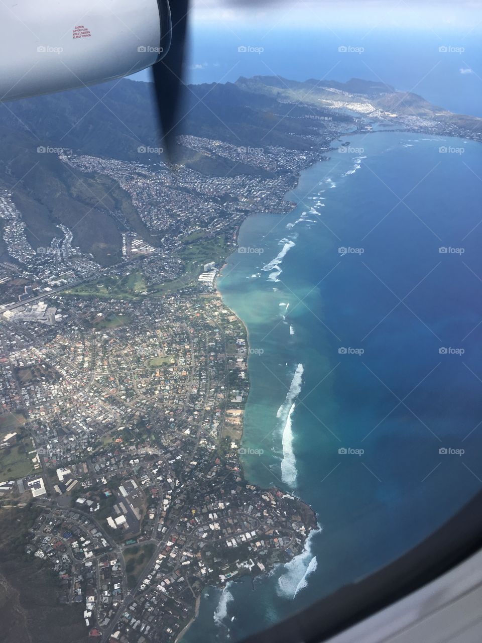 From a plane