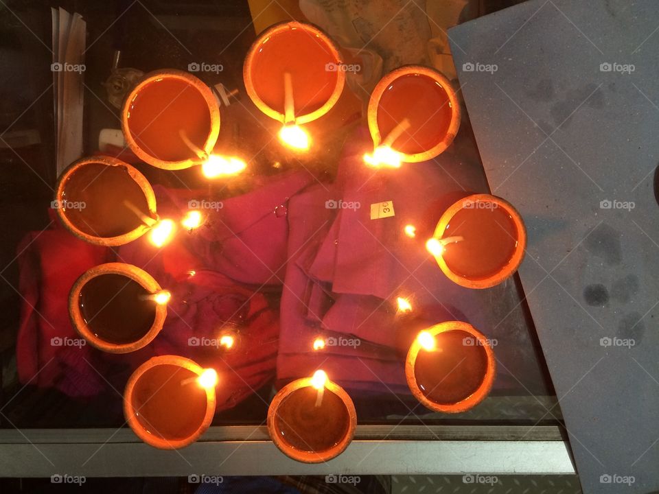 Lamp lights hindu culture of the day karthikai velakidu Asia Sri Lanka. 