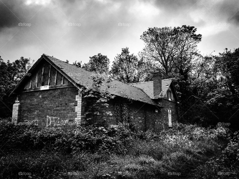 The old school house, in the nature reserve at Griffiths Avenue, Cheltenham, Gloucestershire, England 