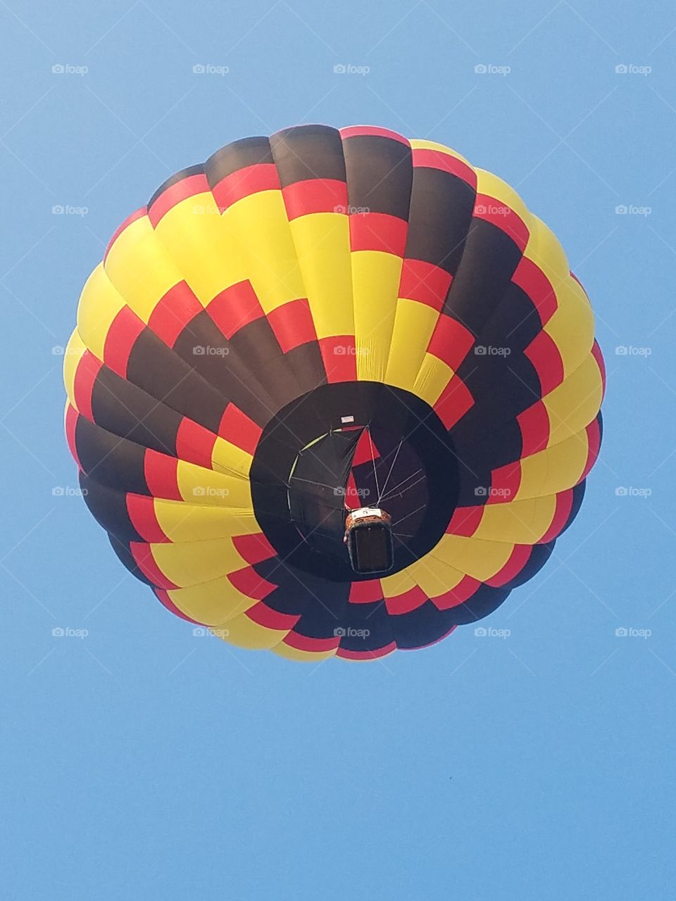 bottom of hot air balloon