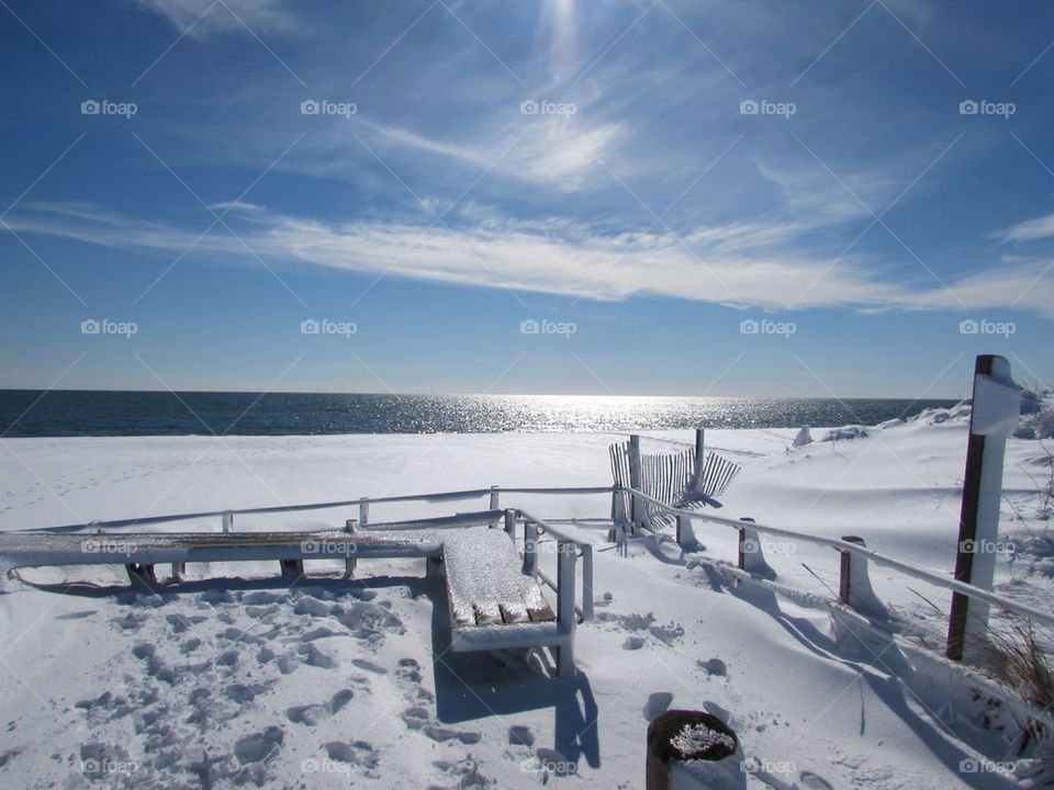 Snowy Beach