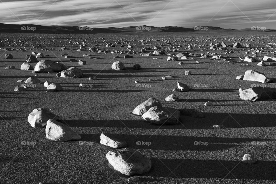 Atacama Desert, Chile . BW image of Atacama Desert 