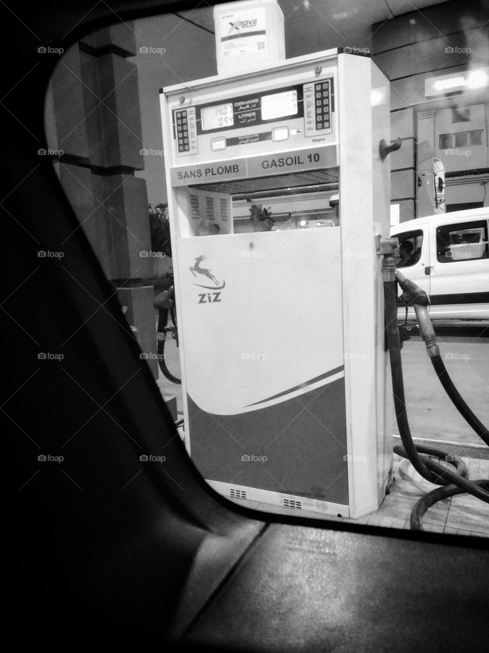 Gas station at night