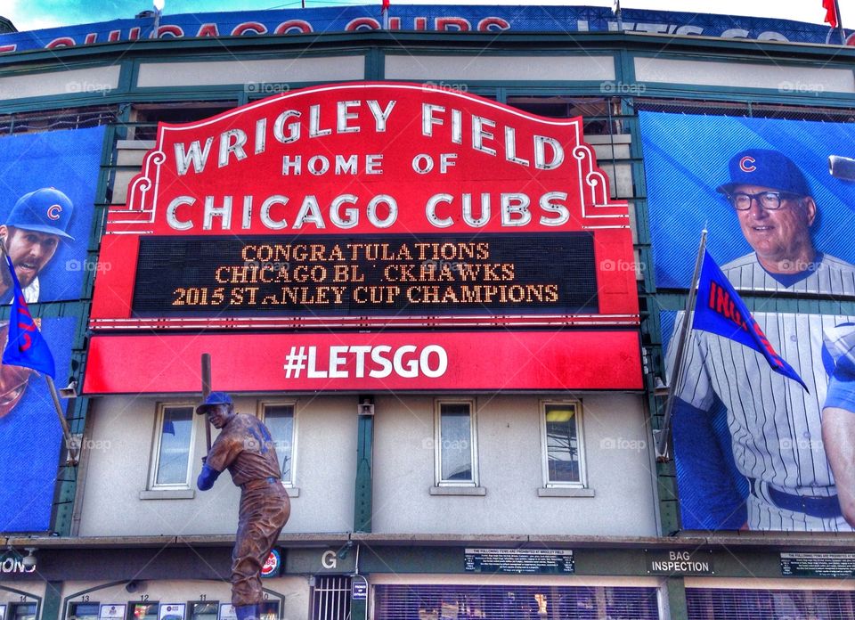 Wrigley Field. Congratulations