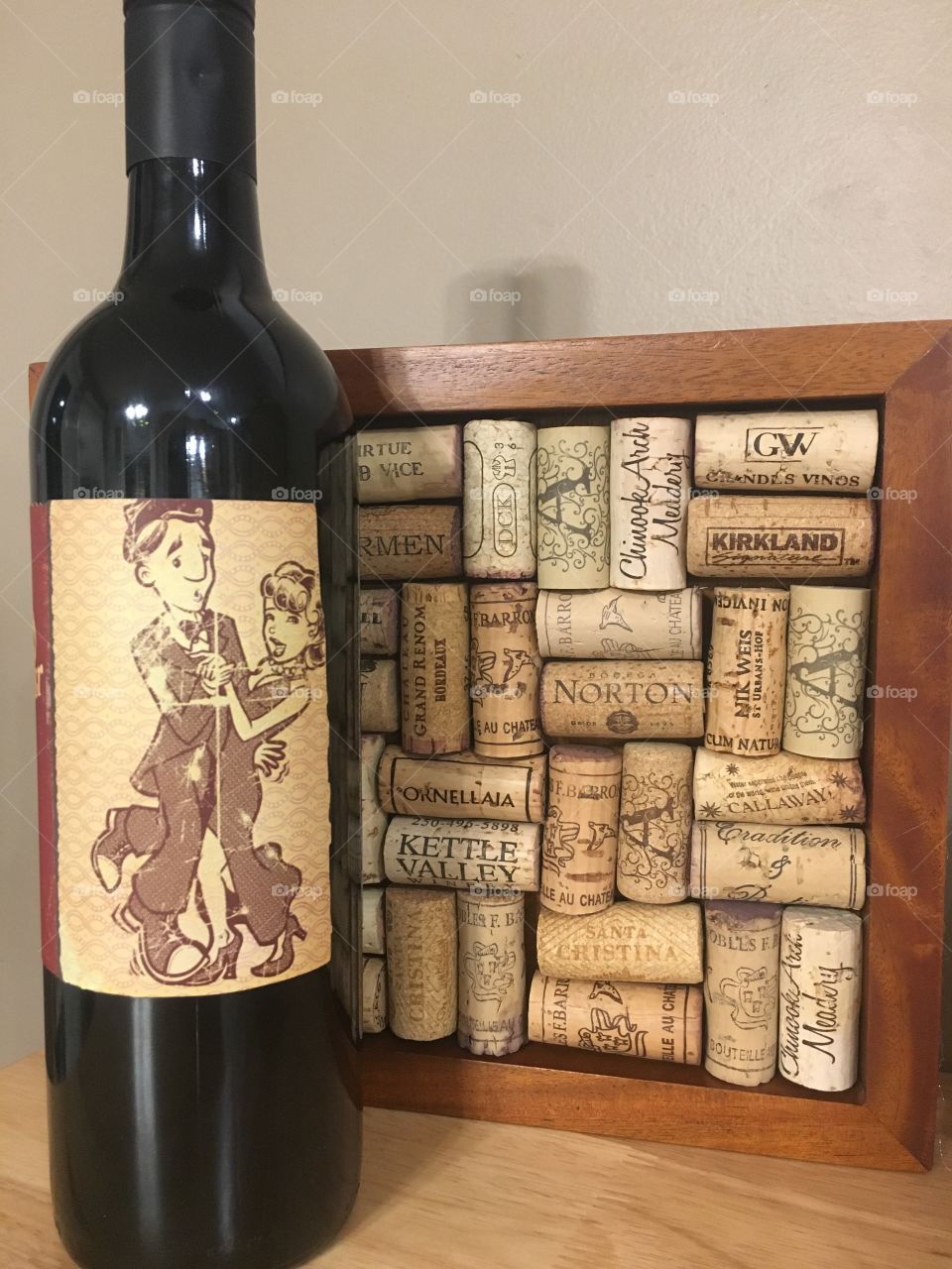 Wine bottle and trivet 