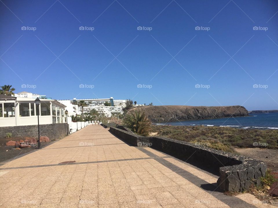 Spain bright blue sky