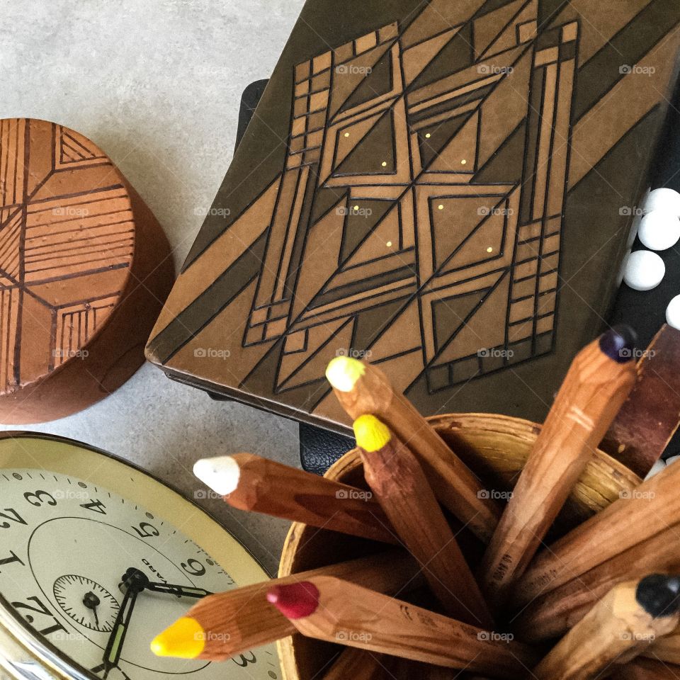 Clock Color Pencils Books