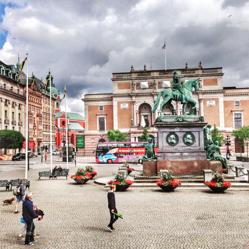 gustav adolfs torg and the opera house stockholm