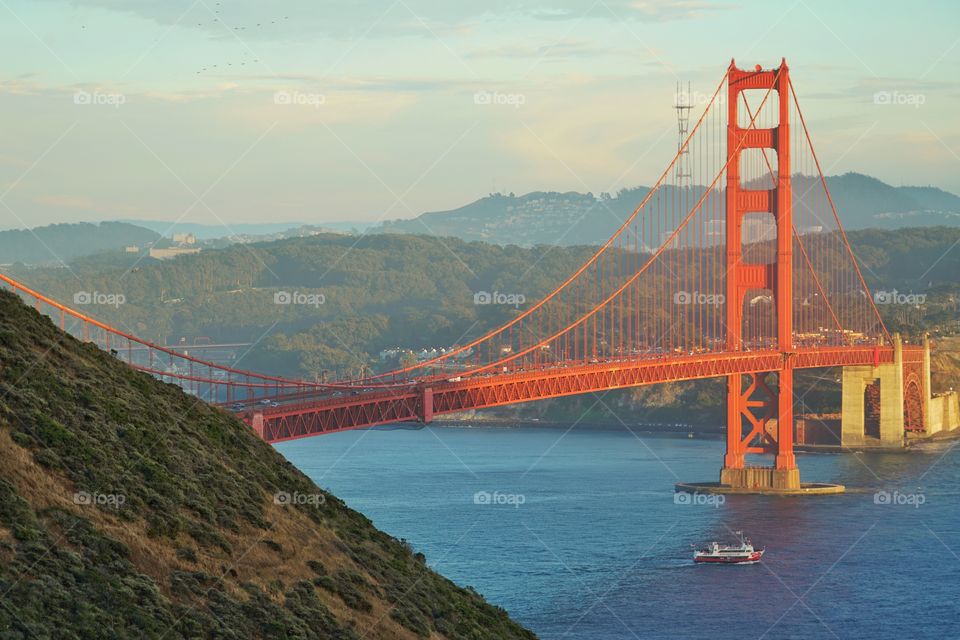 San Francisco Golden Gate Bridge During Golden Hour