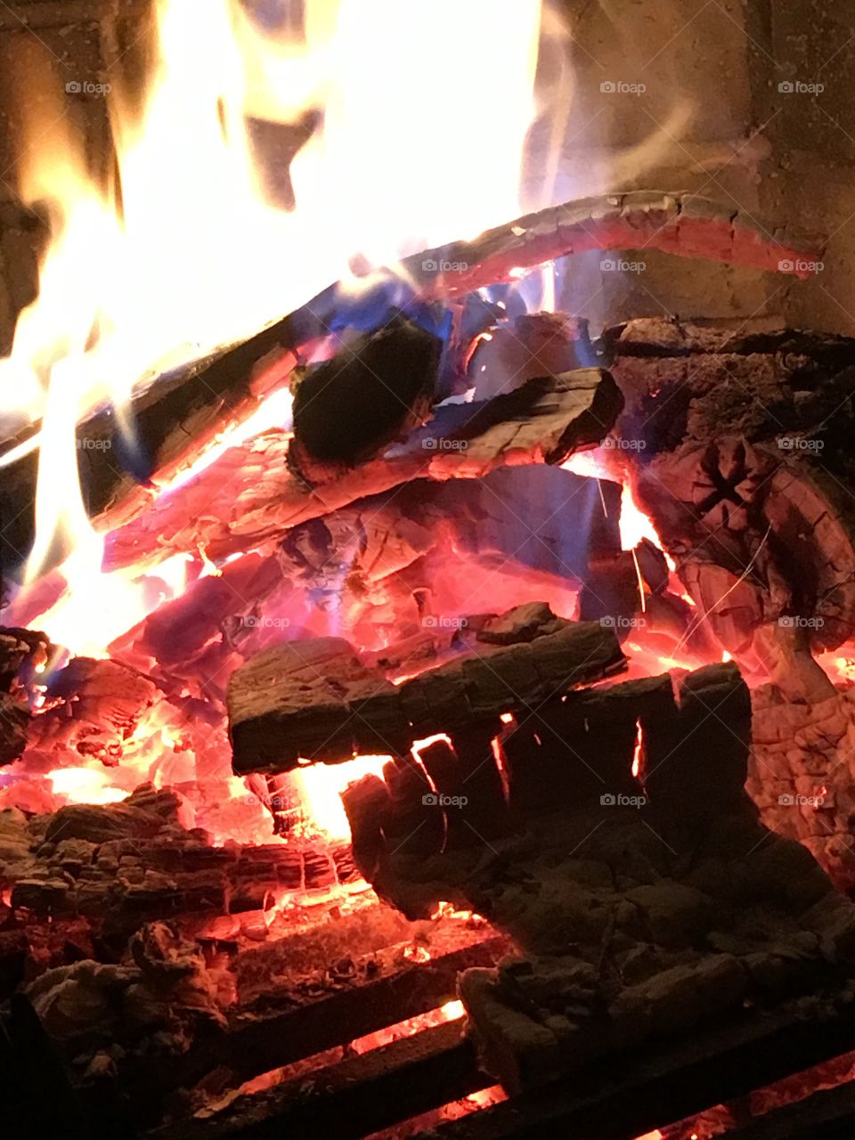 burning wood 