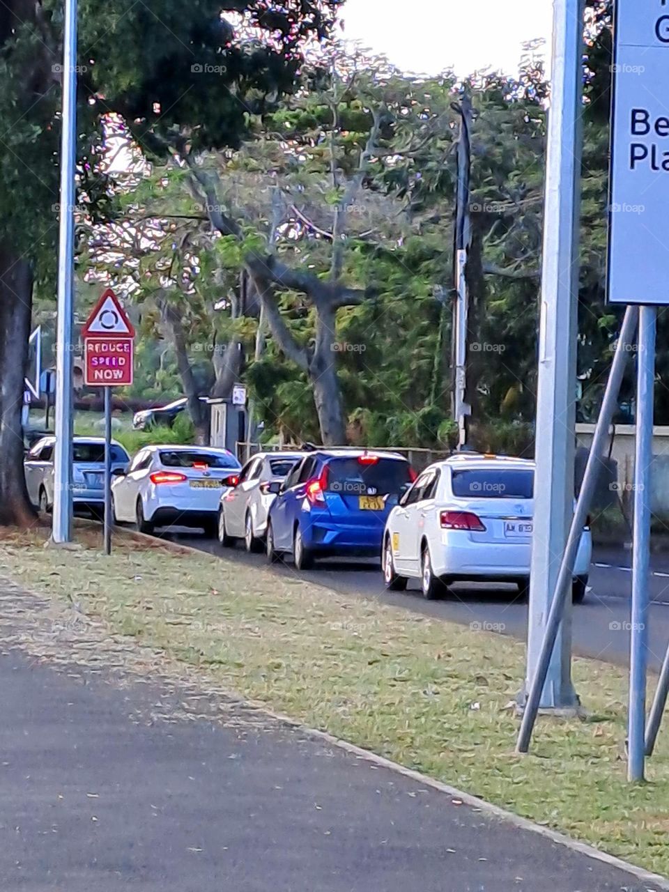 On the road early in the morning.!