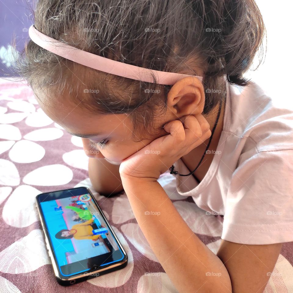 watching show on phone