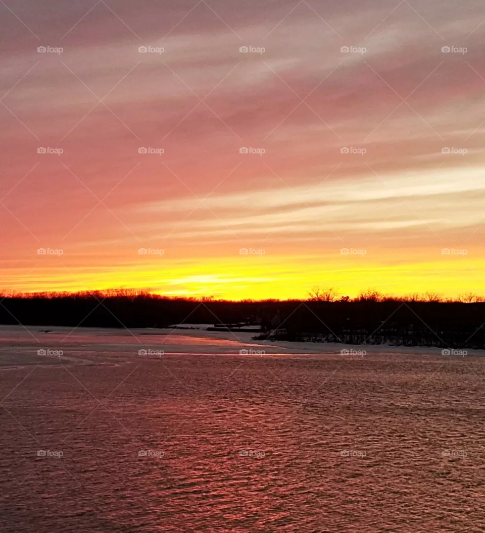 Pink sky tonight