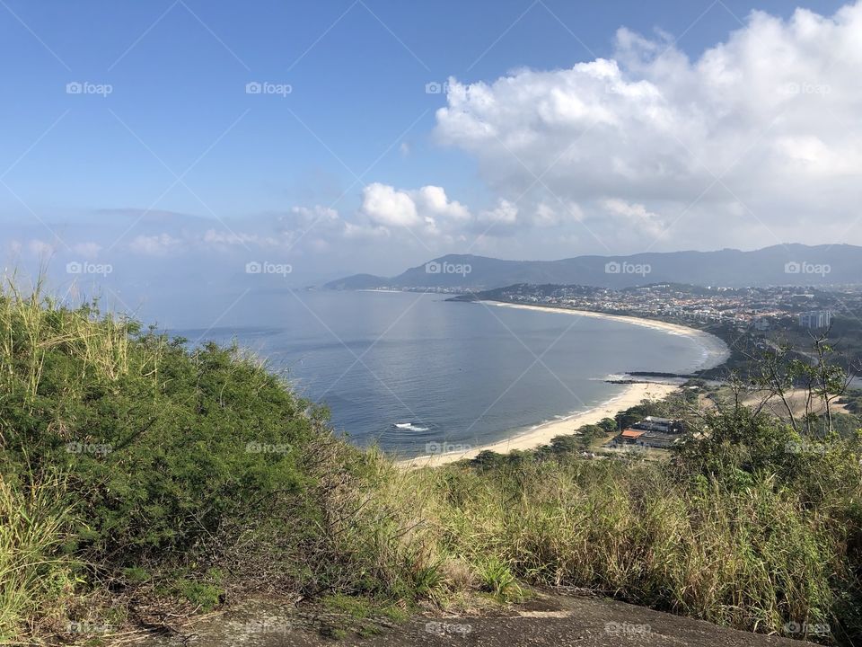 beach from the mountain 