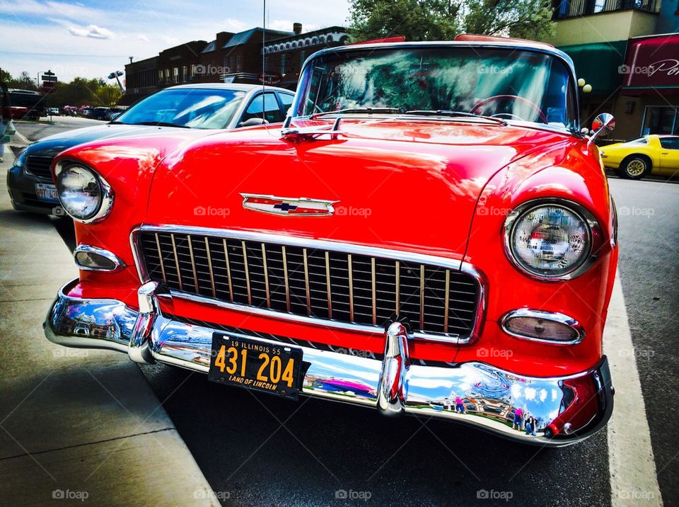 1955 red Chevy