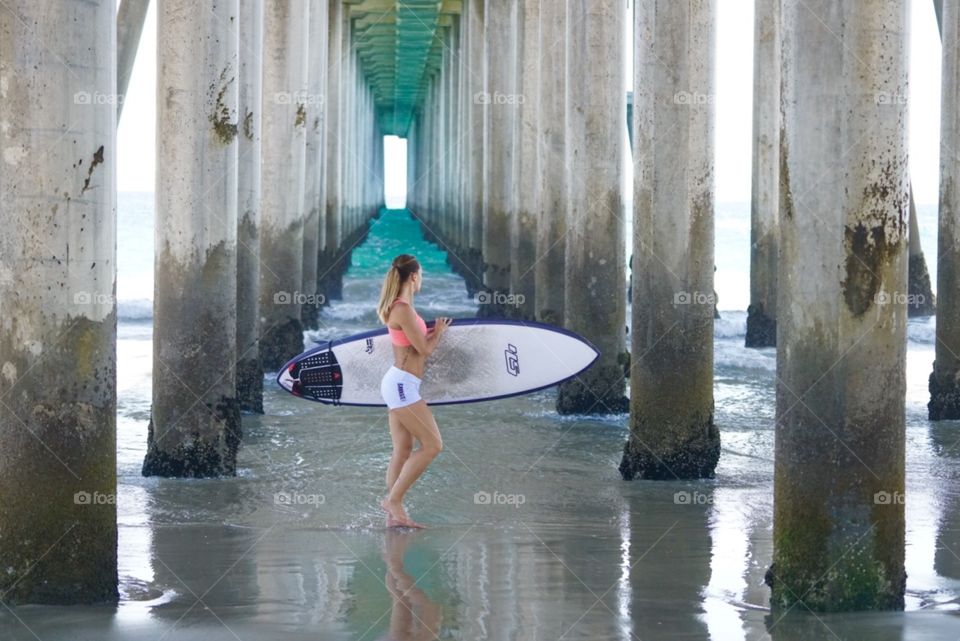 Pier surfing