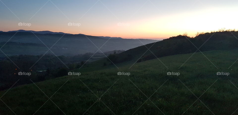 The distinctive landscape of Snowdonia at dawn.