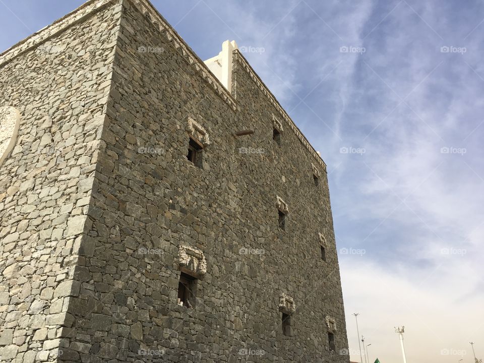 A stone  building from Najran city, Saudi Arabia 