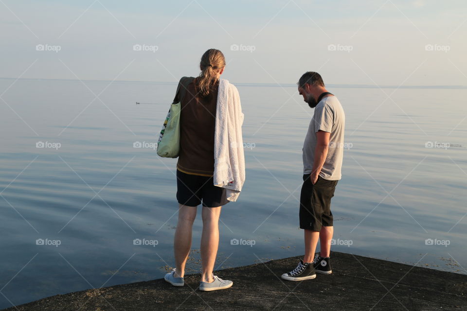 Taking the first Summer swim