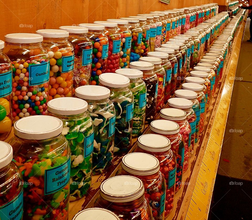 Worlds Largest wall of penny candy, Chutters Candy Store, Littleton, NH