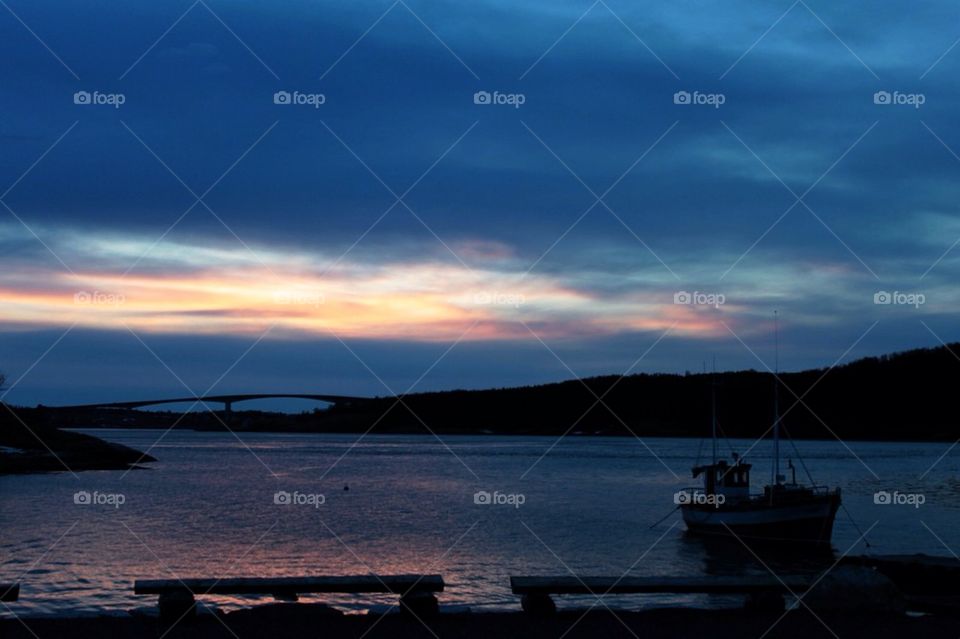 landscape dark boat bridge by arman