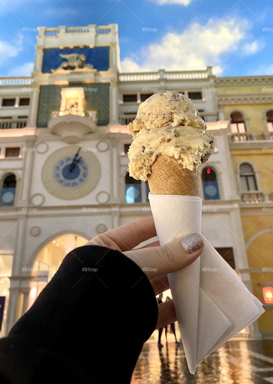 Ice cream at the Grand Canal Shoppes in Las Vegas 