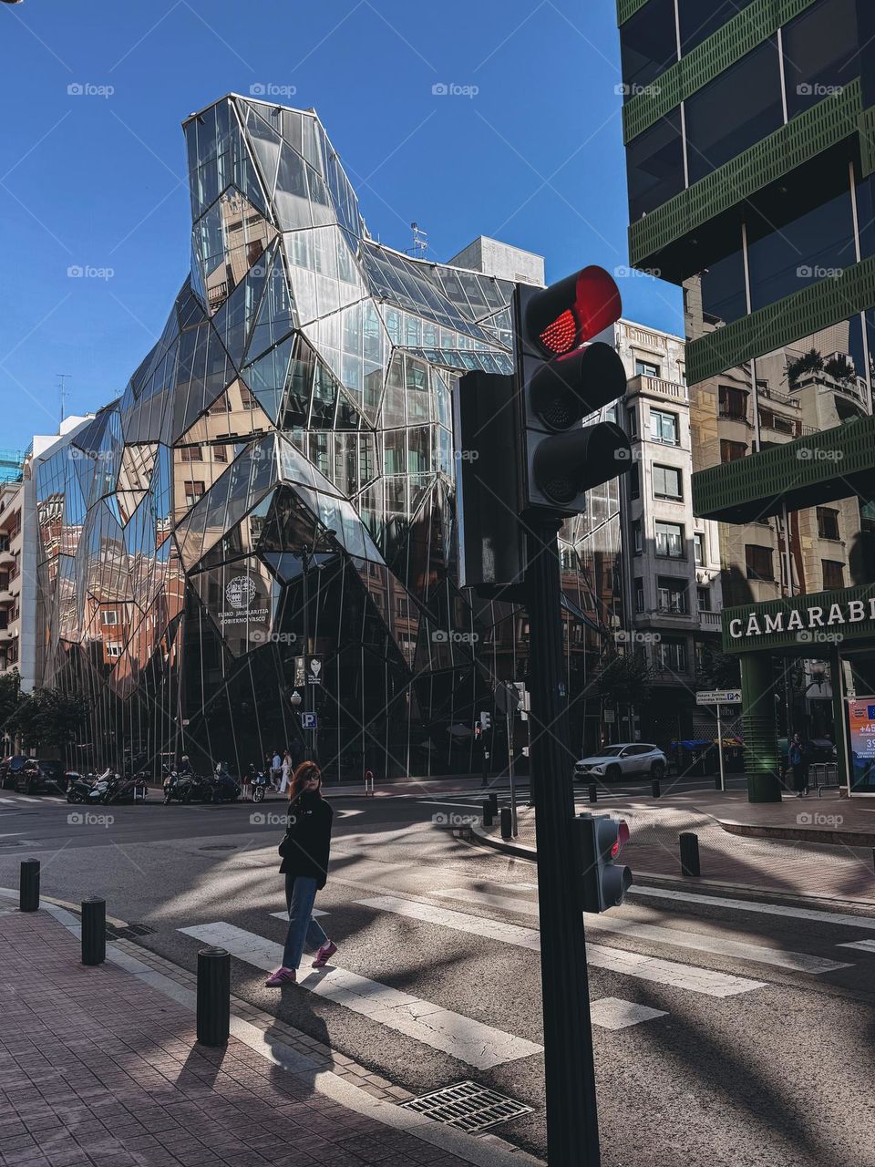 Bilbao, Spain, unusual building, bright building, street art, street style, travel style 