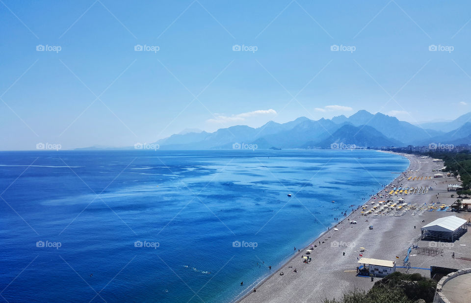 the picturesque coastline in Antalya