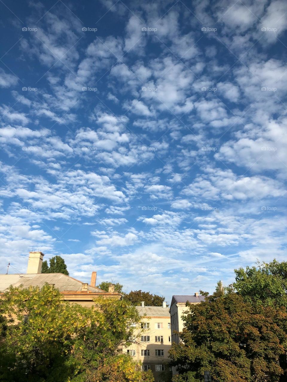 Clouds above old town 