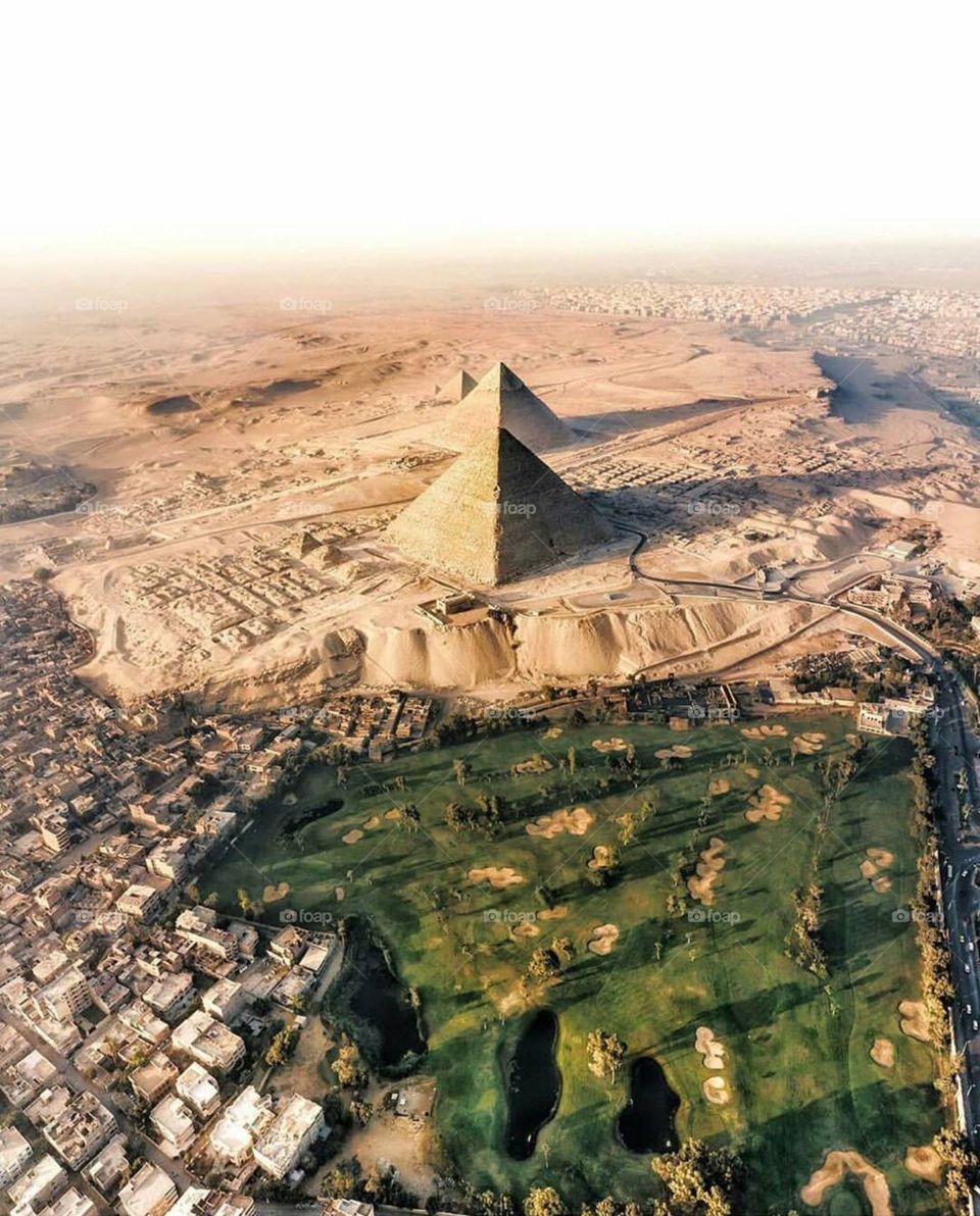 Above Pyramids Of Gaza