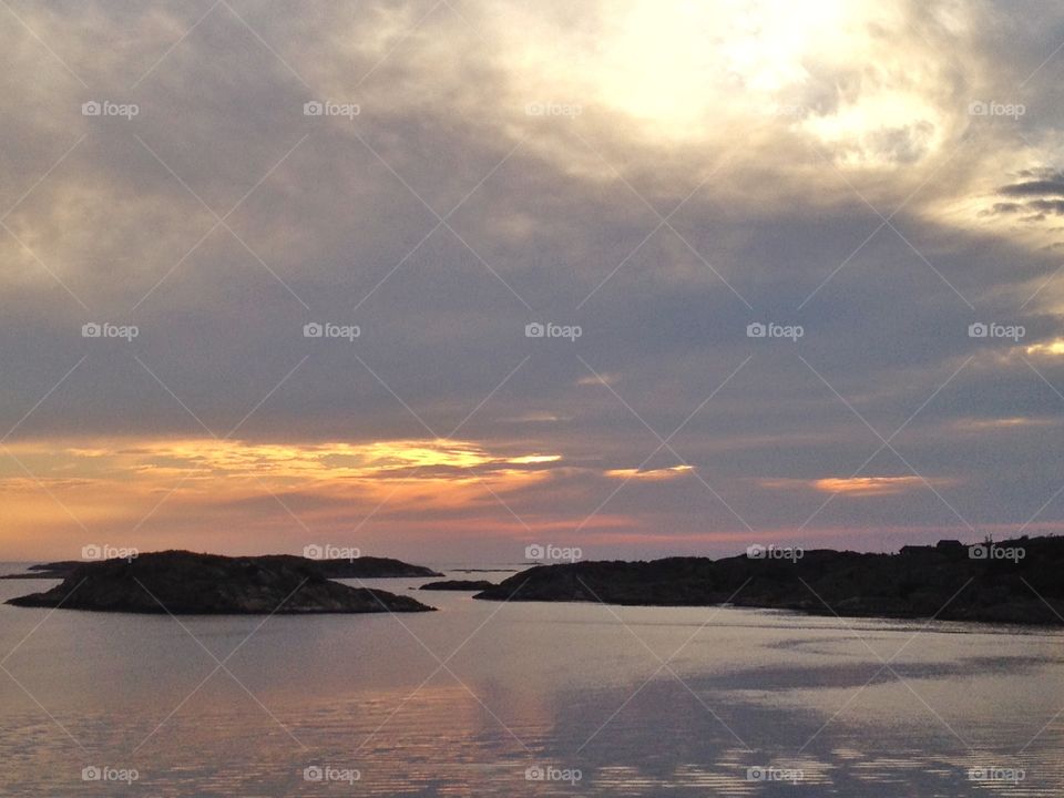 View of sea during sunset