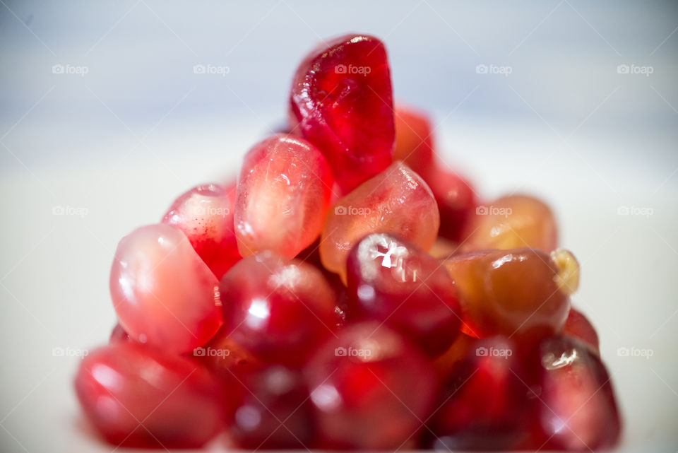 pyramid of pomegranate pearls