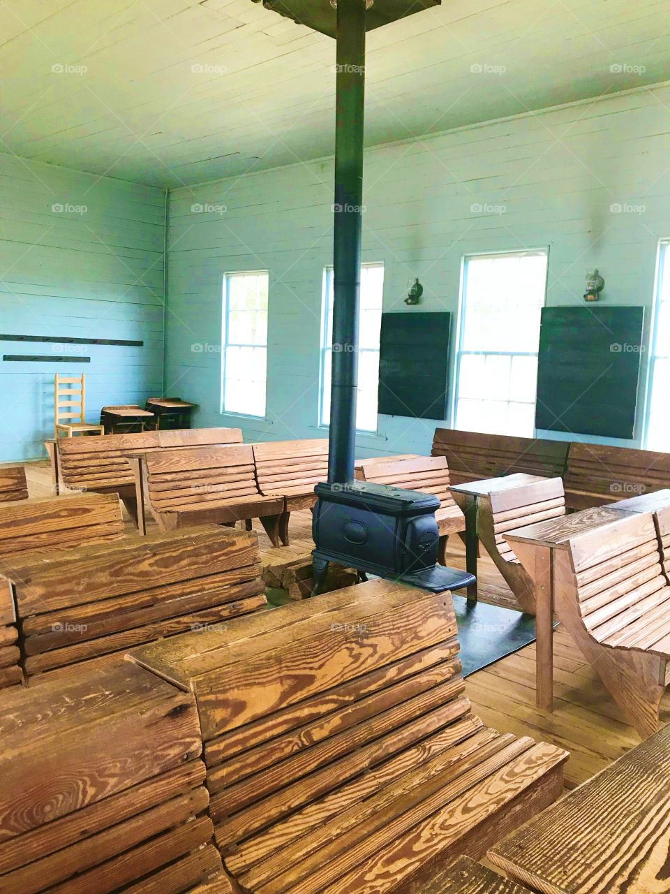 One room schoolhouse. Charles B Aycock Birthplace.