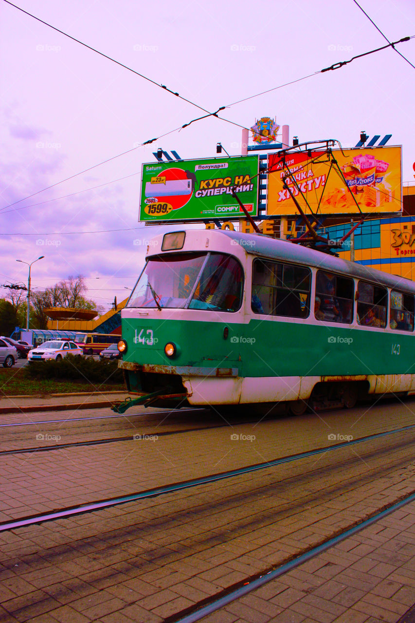 Tram in Donestk, Ukraine