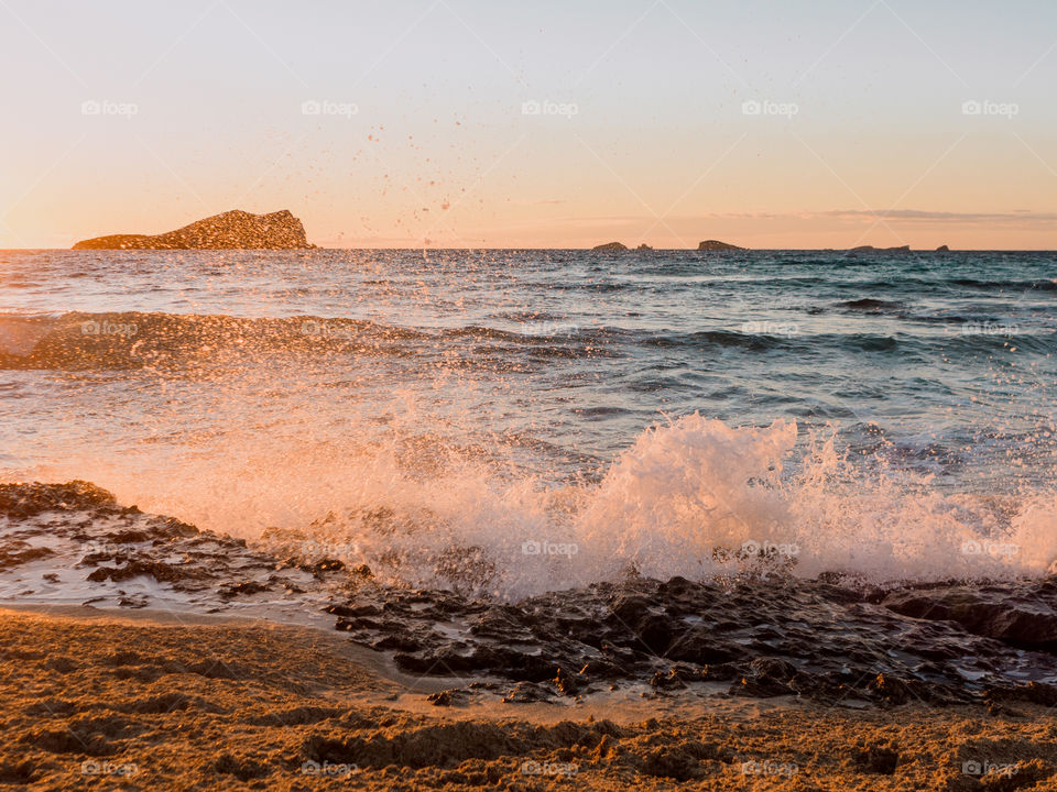 Sunset by the sea