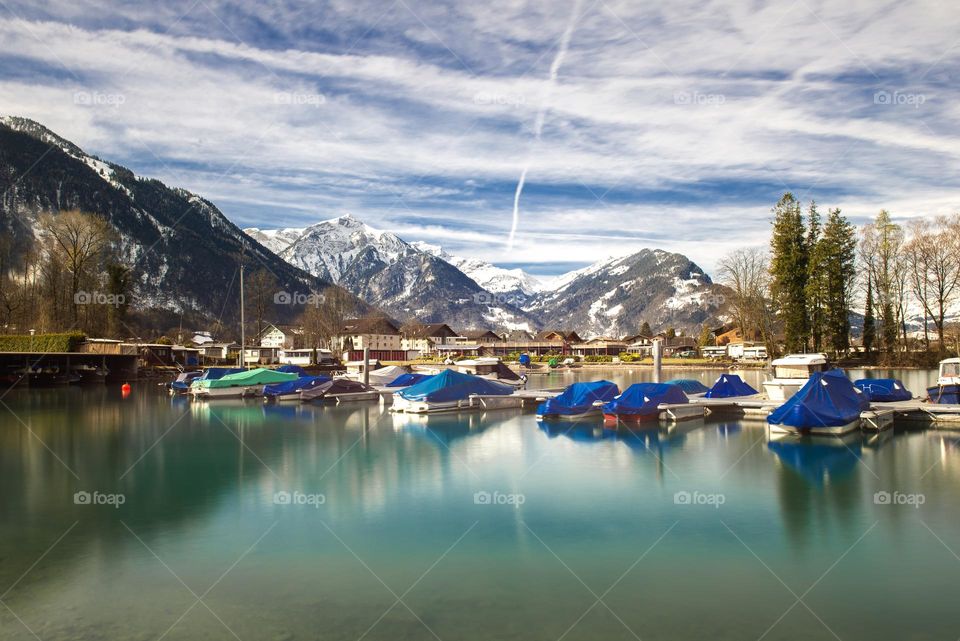 View on lake of Switzerland