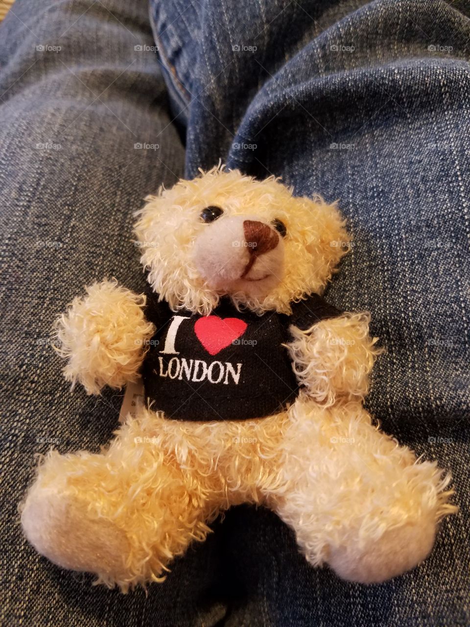 I Love London teddy bear keychain