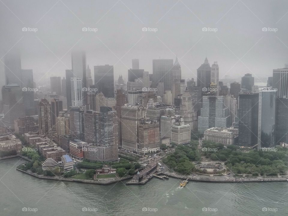 New York City with water front
