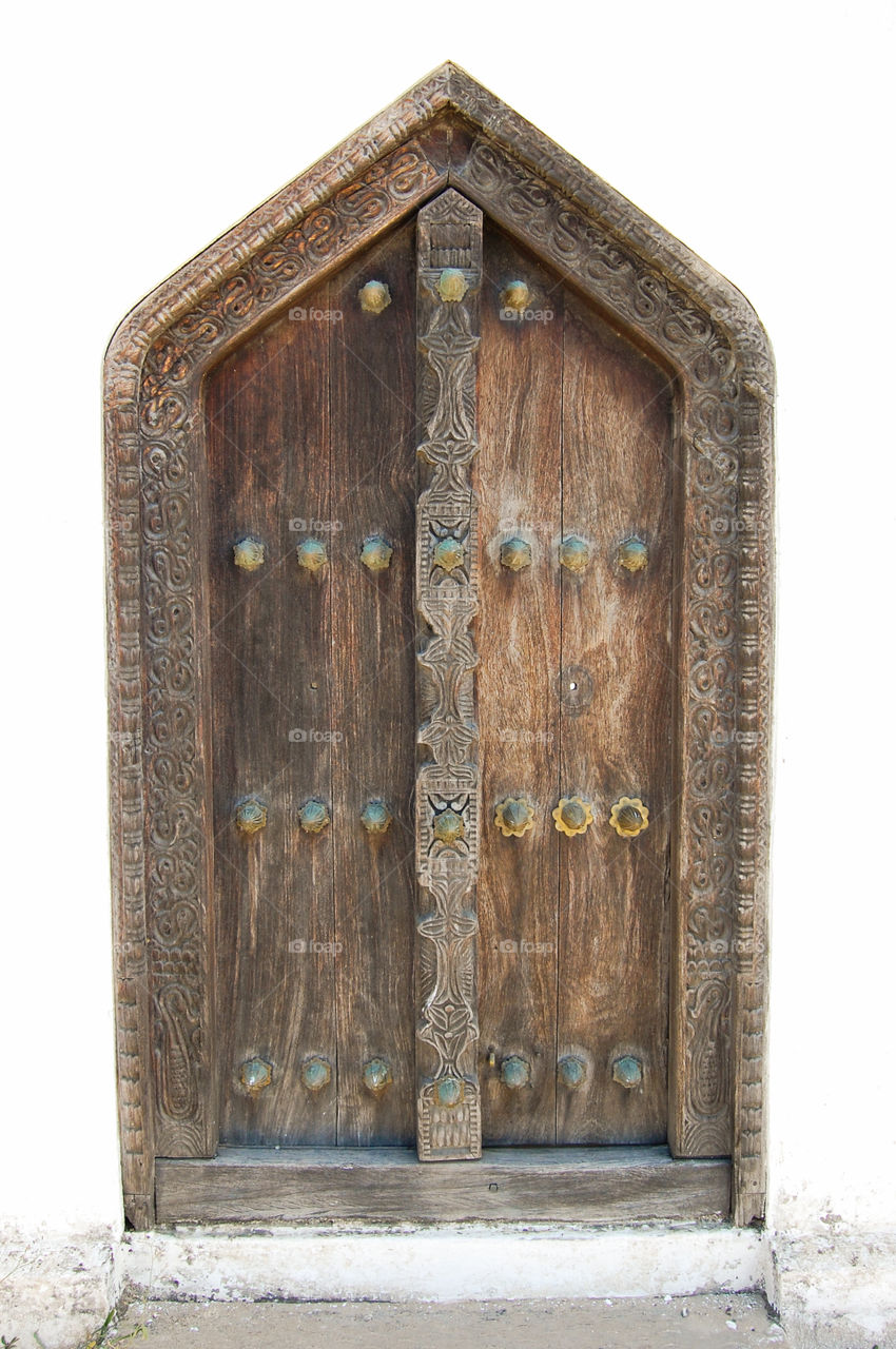 Old door in Stonetown on Zanzibar.