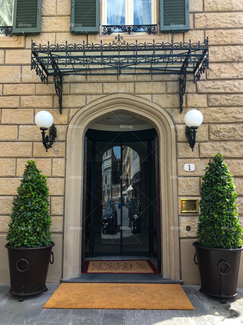 Amazing hotel door in Florence
