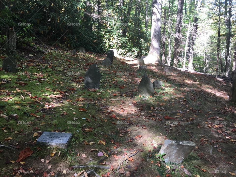 An Old Cemetery Atop A Mountain