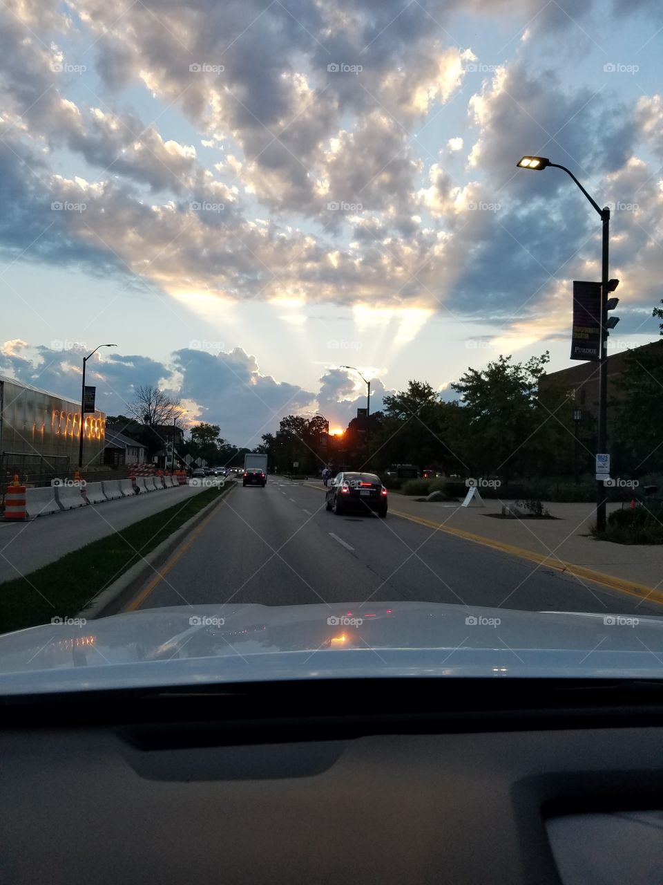Campus street sunrise