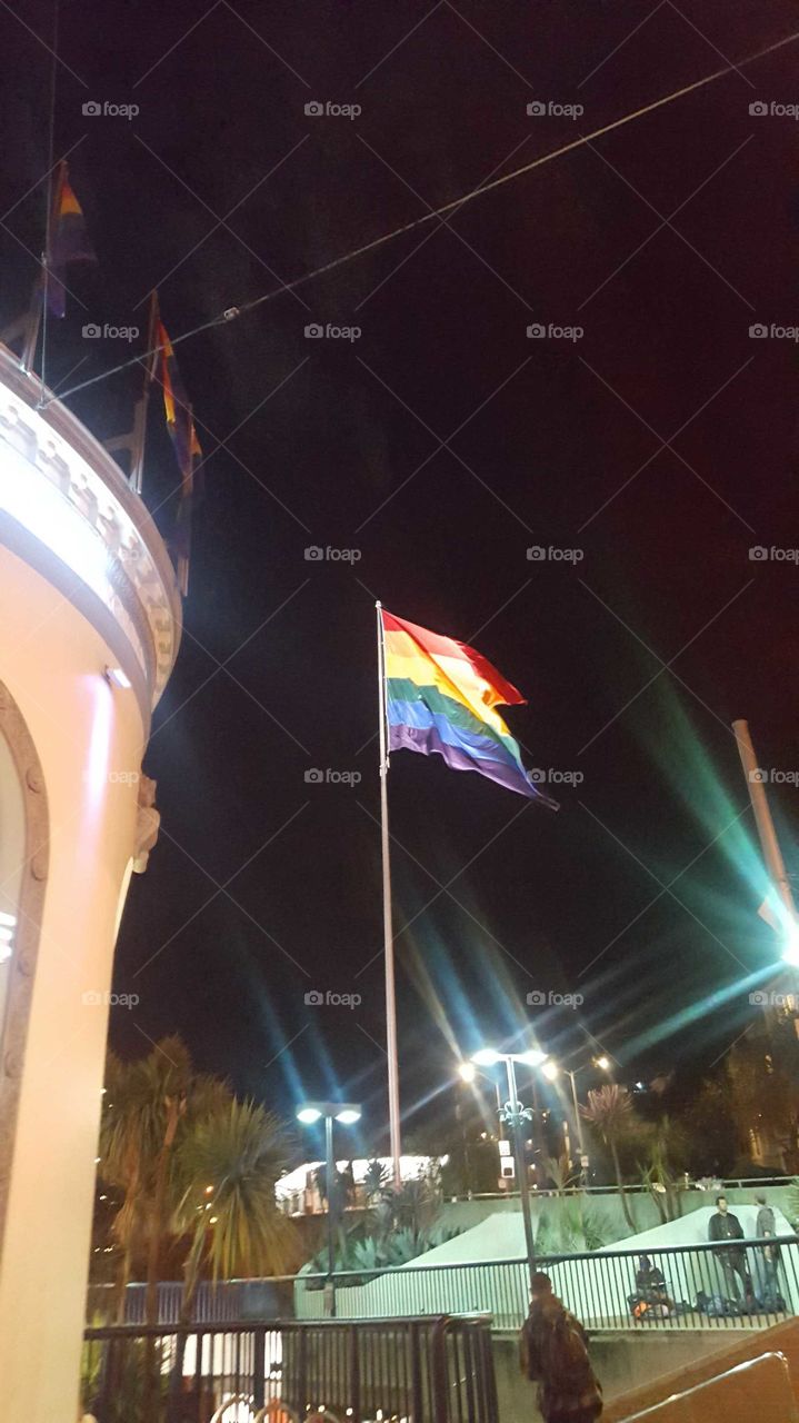 gay flag in the Castro